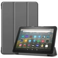 thumbnail image 1 of Allytech Amazon New Kindle Fire HD 8 Case (8-inch Display, 10th Generation, 2020 Released), Slim Trifold Stand Protective Auto Sleep Wake Case Cover for Amazon Kindle Fire HD 8 2020, Gray, 1 of 8