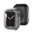 thumbnail image 1 of Allytech for Apple Watch Series 7 45mm Case, Bling Rhinestone Double Row Crystal Diamond Watch Protector Case Bumper Frame Screen Protective Cover Case for Apple Watch Series 7 45mm - Clear, 1 of 3