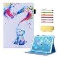 thumbnail image 1 of Allytech for Apple iPad 10th Generation 10.9" Case 2022 with Stand Pencil Holder Card Pockets [Auto Wake/Sleep] Slim PU Leather Magnetic Smart Folio Wallet Soft TPU Shockproof Cover, Rainbow Elephant, 1 of 7