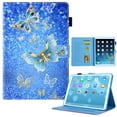 thumbnail image 1 of Allytech for Apple iPad 10th Generation 10.9 inch Case 2022 with Stand Pencil Holder Card Pockets [Auto Wake/Sleep] Slim PU Leather Magnetic Smart Folio Wallet Shockproof Cover, Gold Blue Butterfly, 1 of 7