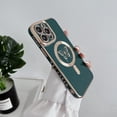 thumbnail image 1 of Allytechgroup Magnetic Butterfly Design Back Cover Magnetic Cell Phone Case for Apple iPhone 12 Pro, Green, 1 of 8
