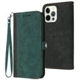 thumbnail image 1 of Allytech for Apple iPhone 13 Pro Max Case Cover, Premium PU Leather TPU Drop Proof Kickstand Wrist Strap Card Holder Folio Flip Magnetic Wallet Protective Case for iPhone 13 Pro Max 5G 6.7", Darkgreen, 1 of 8