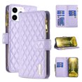 thumbnail image 1 of Allytech for Apple iPhone 14 Pro Wallet Case for Women & Men,Premium PU Leather Zipper Pocket Magnetic Clasp Flip Holder Card Slots Shockproof Phone Case with Wrist Strap,Purple, 1 of 10