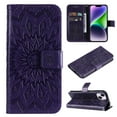 thumbnail image 1 of Allytech for Apple iPhone 15 Case Wallet, Mandala Embossed PU Leather Flip Folio Cover Cards Slots Stand Protective Shockproof Wallet Case Cover for Apple iPhone 15 - Purple, 1 of 12