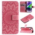thumbnail image 1 of Allytech for Apple iPhone 15 Plus Case Wallet, Mandala Embossed PU Leather Flip Folio Cover Cards Slots Stand Protective Shockproof Wallet Case Cover for Apple iPhone 15 Plus - Pink, 1 of 12