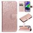thumbnail image 1 of Allytech for Apple iPhone 15 Plus Case Wallet, Mandala Embossed PU Leather Flip Folio Cover Cards Slots Stand Protective Shockproof Wallet Case Cover for Apple iPhone 15 Plus - Rosegold, 1 of 12
