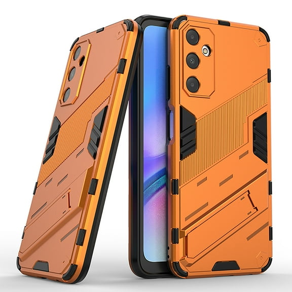 Allytech Armor Case for Samsung Galaxy A25, Built-in Invisible Kickstand, Camera Screen Protection, Slim Lightweight Four Corners Drop Protection Shockproof Rugged PC Back Case - Orange