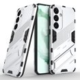thumbnail image 1 of Allytech Armor Case for Samsung Galaxy A35, Built-in Invisible Kickstand, Camera Screen Protection, Slim Lightweight Four Corners Drop Protection Shockproof Rugged PC Back Case - Silver, 1 of 8