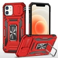 thumbnail image 1 of Allytech Armor Slim Case For iPhone 12 Pro/12 6.1 inch,180° Rotating Kickstand Full-Body Dual Layer Shockproof Hybrid Rugged Magnetic Car Mount Compatible Cover.For iPhone 12 Pro / 12 6.1",Red, 1 of 7