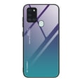 thumbnail image 1 of Allytech Back Cover Compatible with Samsung Galaxy A21s, Slim Silicone Frame Tempered Glass Back Cover Shockproof Protective Bumper Case for Samsung Galaxy A21s,Blue, 1 of 3