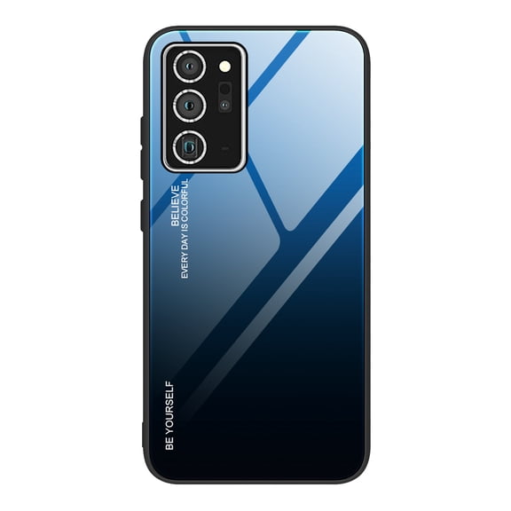 Allytech Back Cover Compatible with Samsung Galaxy Note 20, Slim Silicone Frame Tempered Glass Back Cover Shockproof Protective Bumper Case for Samsung Galaxy Note 20,Black