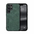thumbnail image 1 of Allytech Business Case for Samsung Galaxy S23 Ultra, [Slim & Lightweight] Silky Feel PU Leather Shockproof Anti-Fingerprint Case Support Magnetic Car Mount for Galaxy S23 Ultra - Green, 1 of 9