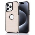 thumbnail image 1 of Allytech Business Case for iPhone 13 Pro Max, Premium Vegan PU Leather Luxury Elegant Slim Fit Shell, Logo Hollow View Shockproof Non-Slip Protective Cover for iPhone 13 Pro Max - Apricot, 1 of 6
