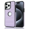 thumbnail image 1 of Allytech Business Case for iPhone 13 Pro Max, Premium Vegan PU Leather Luxury Elegant Slim Fit Shell, Logo Hollow View Shockproof Non-Slip Protective Cover for iPhone 13 Pro Max - Lightpurple, 1 of 6