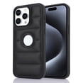 thumbnail image 1 of Allytech Business Case for iPhone 13 Pro Max, Premium Vegan PU Leather Luxury Elegant Slim Fit Shell, Logo Hollow View Shockproof Non-Slip Protective Cover for iPhone 13 Pro Max - Black, 1 of 6