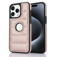 thumbnail image 1 of Allytech Business Case for iPhone 15 Pro Max, Premium Vegan PU Leather Luxury Elegant Slim Fit Shell, Logo Hollow View Shockproof Non-Slip Protective Cover for iPhone 15 Pro Max - Rosegold, 1 of 6