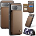 thumbnail image 1 of Allytech Business Wallet Case for Google Pixel 8 with Credit Card Holder, [RFID Blocking] [Camera Screen Protection] PU Leather Magnetic Clasp Kickstand Shockproof Protective Case - Brown, 1 of 9