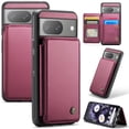thumbnail image 1 of Allytech Business Wallet Case for Google Pixel 8 with Credit Card Holder, [RFID Blocking] [Camera Screen Protection] PU Leather Magnetic Clasp Kickstand Shockproof Protective Case - Winered, 1 of 9