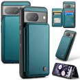 thumbnail image 1 of Allytech Business Wallet Case for Google Pixel 8 with Credit Card Holder, [RFID Blocking] [Camera Screen Protection] PU Leather Magnetic Clasp Kickstand Shockproof Protective Case - Blue, 1 of 9