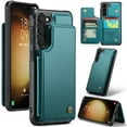 thumbnail image 1 of Allytech Business Wallet Case for Samsung Galaxy S23 with Credit Card Holder, [RFID Blocking] [Camera Screen Protection] PU Leather Magnetic Clasp Kickstand Shockproof Protective Case - Blue, 1 of 9