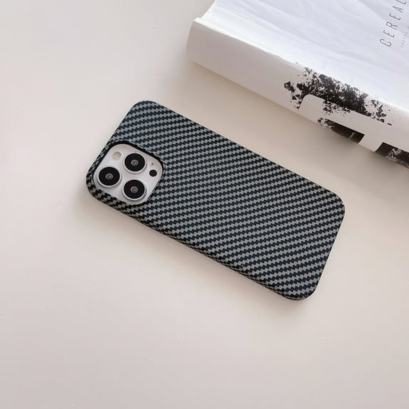 Allytech Carbon Fiber Pattern Case for Apple iPhone 12 Pro Max 6.7 inch,Lightweight Slim Fit Scratch Resistant Hybrid Rubber Back Case Cover,Silver