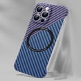 thumbnail image 1 of Allytech Carbon Fiber Texture Magsafe Case Compatible with iPhone 11 Pro,Real Carbon Fiber Matte Aramid Slim Light Shockproof Case for iPhone 11 Pro,Purple, 1 of 8