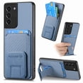 thumbnail image 1 of Allytech Card Holder Back Cover Case for Samsung Galaxy S20 Plus, PU Leather TPU Hybrid Kickstand Anti-Scratch Shockproof Slim Vintage Phone Case for Galaxy S20 Plus, Blue, 1 of 8