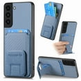 thumbnail image 1 of Allytech Card Holder Back Cover Case for Samsung Galaxy S22 Plus, PU Leather TPU Hybrid Kickstand Anti-Scratch Shockproof Slim Vintage Phone Case for Galaxy S22 Plus, Blue, 1 of 8