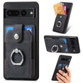 thumbnail image 1 of Allytech Cards Holder Wallet Case for Google Pixel 8 Pro Wallet, Ring Holder PU Leather Kickstand Shockproof Compatible with Car Mount Slim Fit Wallet Case for Google Pixel 8 Pro - Black, 1 of 10