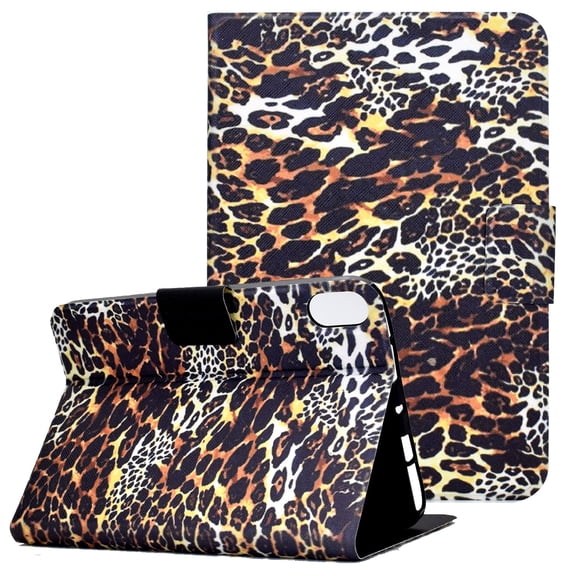 Allytech Case for A2567/A2568/A2569, iPad Mini 6 Cover, Colorful Premium PU Leather Slim Stand Folio Book Style Card Slots Wallet Case With Auto Wake Sleep for iPad Mini 6th Gen 2021, Leopard