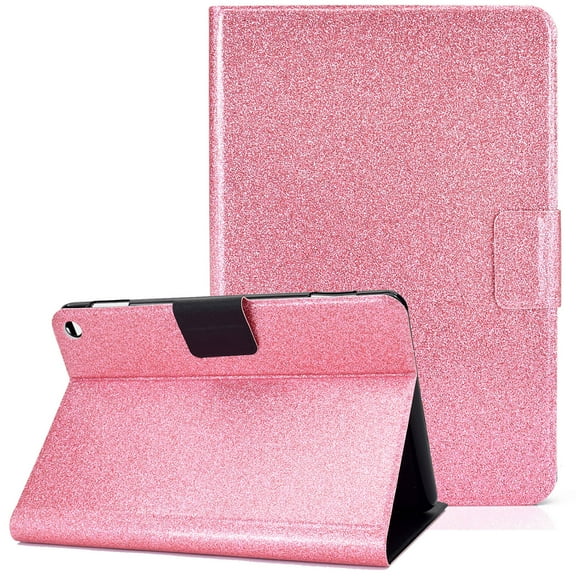 Allytech Case for All-New Fire HD 10 & Fire HD 10 Plus Tablet(11th Generation, 2021 Release), Slim Folding PU Leather Stand Card Slots Cover with Auto Sleep/Wake for Fire HD 10.1" 2021, Pink