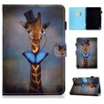 thumbnail image 1 of Allytech Case for All-New Kindle Fire HD 8 Plus 2020/ Fire HD 8 2020, Ultra Thin Folio Stand Shockproof Smart Cover with Card Slots Auto Sleep/Wake for Fire HD 8 2020 Release,Butterfly Giraffe, 1 of 13