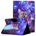 thumbnail image 1 of Allytech Case for All-New Kindle Fire HD 8 inch 10th Generation 2020 Release, PU Leather Stand Flip Cover with Card Slots Auto Sleep Wake for Fire HD 8 Plus 2020/Fire HD 8 2020, Galaxy Cat, 1 of 6