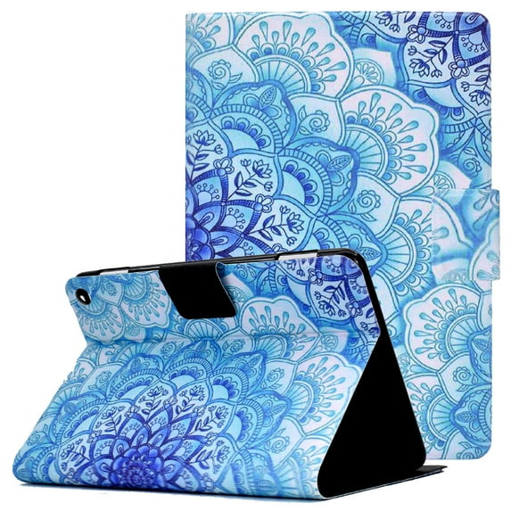 Allytech Case for All-New Kindle Fire HD 8 inch 10th Generation 2020 Release, PU Leather Stand Flip Cover with Card Slots Auto Sleep Wake for Fire HD 8 Plus 2020/Fire HD 8 2020, Mandala