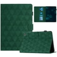 thumbnail image 1 of Allytech Case for Amazon Fire HD 10/HD 10 Plus (11th Gen, 2021), Embossed Pattern PU Leather Case with Card Slots & Pen Holder, Multi-Angle Viewing Stand Auto Sleep Wake Shockproof Flip Case, Green, 1 of 10