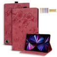 thumbnail image 1 of Allytech Case for Amazon Fire Max 11 Cover 13th Generation 2023 Released, Flower Cat Embossed Multi-Angle Viewing Stand Flip Folio Cards Slots Mangetic Closure Pencil Case - Winered, 1 of 7
