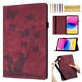 thumbnail image 1 of Allytech Case for Amazon Kindle Fire HD 8 8.0" Tablet (6th/7th/8th Gen,2016/2017/2018) with Pen Holder & Card Pocket, Auto Sleep Wake Multi-Angle Viewing Shockproof Soft TPU Back Cover, Winered, 1 of 9
