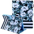 thumbnail image 1 of Allytech Case for Apple iPad 8th7th Generation 10.2" 2020/2019 Released, Premium PU Leather Folio Flip Multi Angle Stand Cards Holder Smart Cover with Auto Sleep Wake Feature/ Pencil Holder,Blossom, 1 of 7