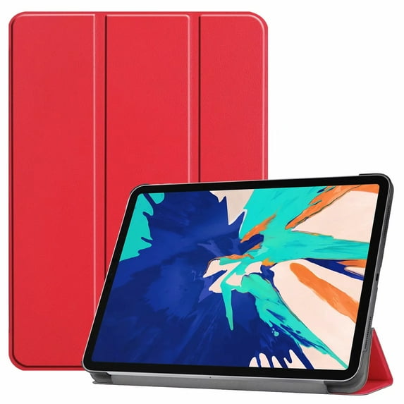 Allytech Case for Apple iPad Pro 12.9-Inch 2020 Model 4th Generation (NOT for 2018 Model), Compatible with Apple Pencil Cover with Auto Wake/Sleep Slim Stand Folio Full Protection, Red