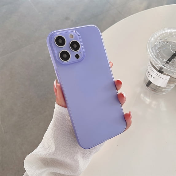 Allytech Case for Apple iPhone 14 Pro Max 6.7 inch 2022 Translucent Frosted Soft TPU Back Cover Thin Lightweight Anti-Scratch Shockproof Reinforced Corner Protection Bumper Crystal Clear Cover, Purple