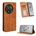 thumbnail image 1 of Allytech Case Compatible with OnePlus 12R, [Card Slots] [Magnetic Closure] [Kickstand Function] Business PU Leather Soft TPU Inner Shockproof Anti-Scratch Protective Case for OnePlus 12R, Brown, 1 of 8