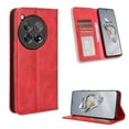thumbnail image 1 of Allytech Case Compatible with OnePlus 12R, [Card Slots] [Magnetic Closure] [Kickstand Function] Business PU Leather Soft TPU Inner Shockproof Anti-Scratch Protective Case for OnePlus 12R, Red, 1 of 7