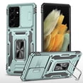 thumbnail image 1 of Allytech Case Compatible Samsung Galaxy S21 Ultra, Heavy Duty Rugged Case with Kickstand Pocket Shockproof,Slide Holder Back Cover for Samsung Galaxy S21 Ultra 6.8 inch, Gray,Darkgreen, 1 of 7