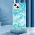 thumbnail image 1 of Allytech Case Compatible for iPhone 13 6.1 inch,Shockproof Flexible IMD Technology Soft TPU Stylish Marble Pattern Slim Phone Back Cover. For iPhone 13,Green Marble, 1 of 5