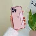 thumbnail image 1 of Allytech Case Compatible with iPhone 13 Pro 6.1 Inch Soft TPU Gold Plating with Adjustable Wristband Kickstand Scratch-Resistant Shockproof Anti-Fall Protective Slim Thin Phone Cover ,,Pink, 1 of 11