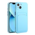 thumbnail image 1 of Allytech Case Compatible with iPhone 15, [Card Holder] [Soft TPU] [Ultra Slim & Lightweight] Shockproof Anti-Fingerprint Case for iPhone 15 - Lightblue, 1 of 7