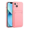 thumbnail image 1 of Allytech Case Compatible with iPhone 15 Plus, [Card Holder] [Soft TPU] [Ultra Slim & Lightweight] Shockproof Anti-Fingerprint Case for iPhone 15 Plus - Pink, 1 of 7