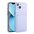 thumbnail image 1 of Allytech Case Compatible with iPhone 15 Plus, [Card Holder] [Soft TPU] [Ultra Slim & Lightweight] Shockproof Anti-Fingerprint Case for iPhone 15 Plus - Purple, 1 of 7