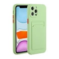 thumbnail image 1 of Allytech Case Compatible with Apple iPhone 14 Plus 2022 (6.7 inch), Slim Thin Soft TPU Phone Cover with Credit Card Holder Slot on Back, Green, 1 of 5