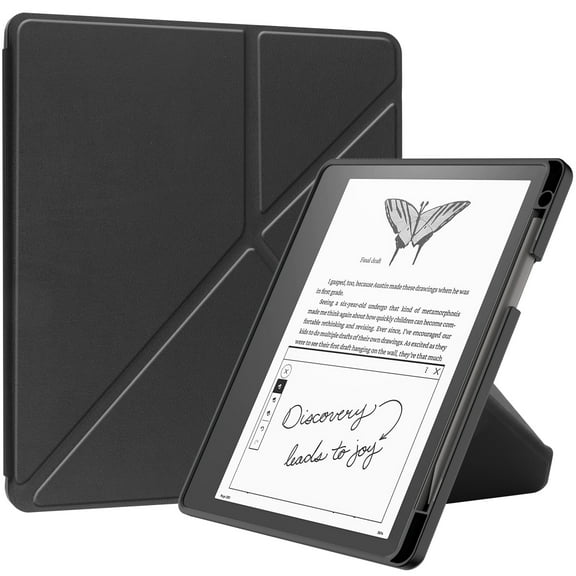 Allytech Case Cover for 10.2-inch Kindle Scribe (2022 Released), Foldable Stand Smart PU Leather Cover with Pen Holder and Auto Wake/Sleep for 10.2” Amazon Kindle Scribe E-Reader -Black